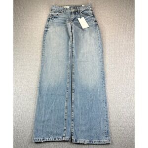 Baggy wide‎ leg new with tags ZARA Dress Jeans Women 0/26X34 Light Wash